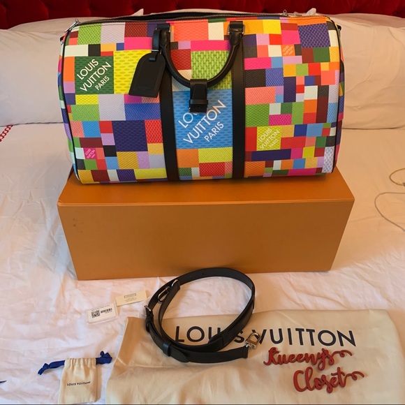 ❌SOLD❌Louis Vuitton Multicolor Bandouliere Keepall - Picture 3 of 10